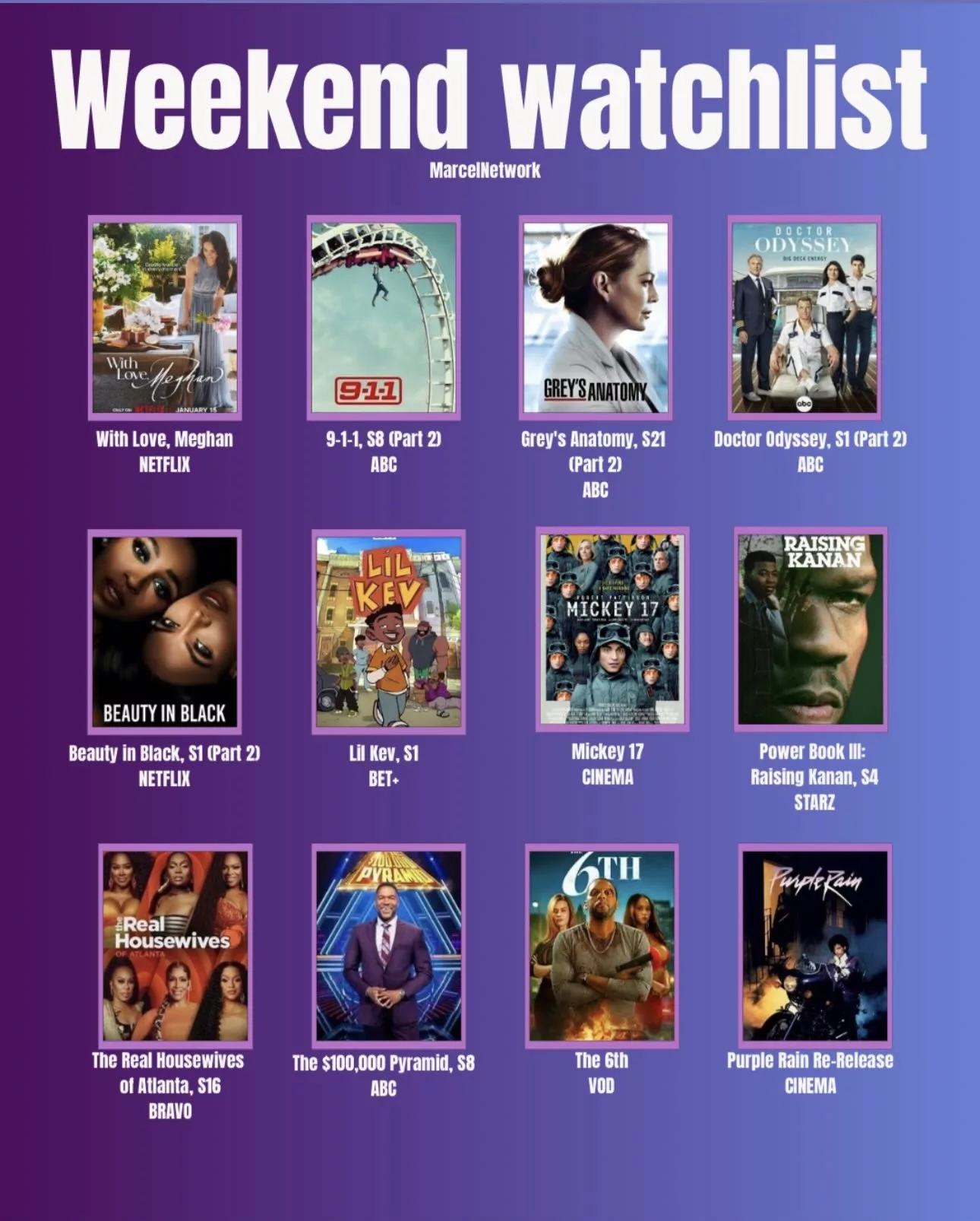 Weekend Watchlist