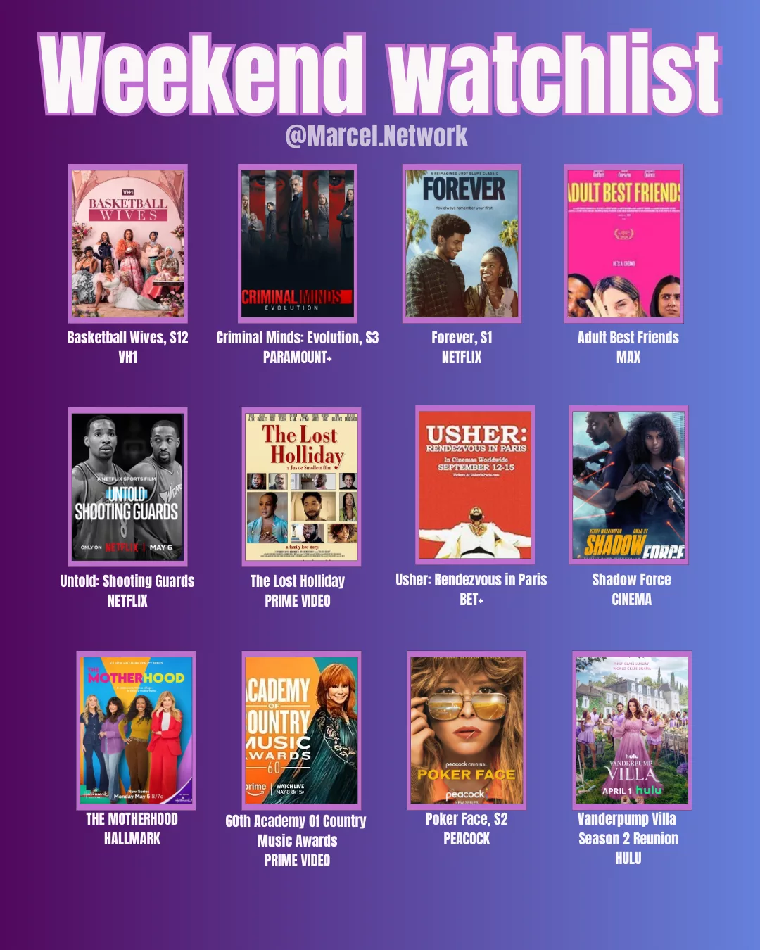 Weekend Watch-list