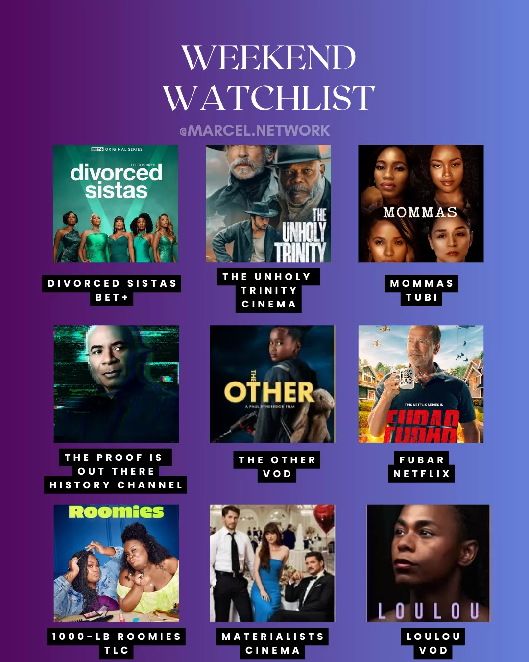 Weekend Watchlist
